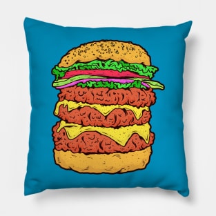 Triple Beef Burger With Cheese Pillow