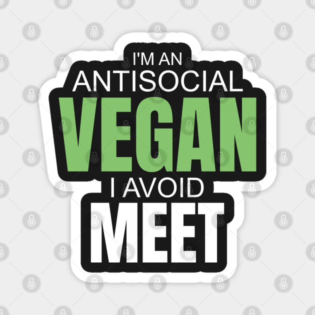 Funny vegan gifts Magnet by PlusAdore