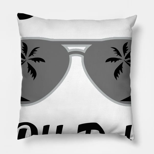 Off Duty Student Funny Summer Vacation Pillow by chrizy1688