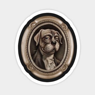 "In Dog We Trust" (portrait , with oval frame) Magnet