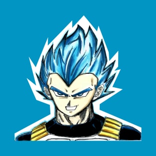 super saiyan vegeta the prince of saiyans in dbz T-Shirt