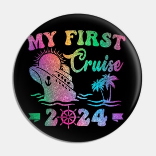 My First Cruise 2024 Tee Family Vacation Cruise Ship Travel Pin