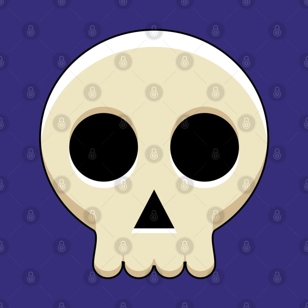 Creepy Cute Kawaii Goth Skull by BirdAtWork