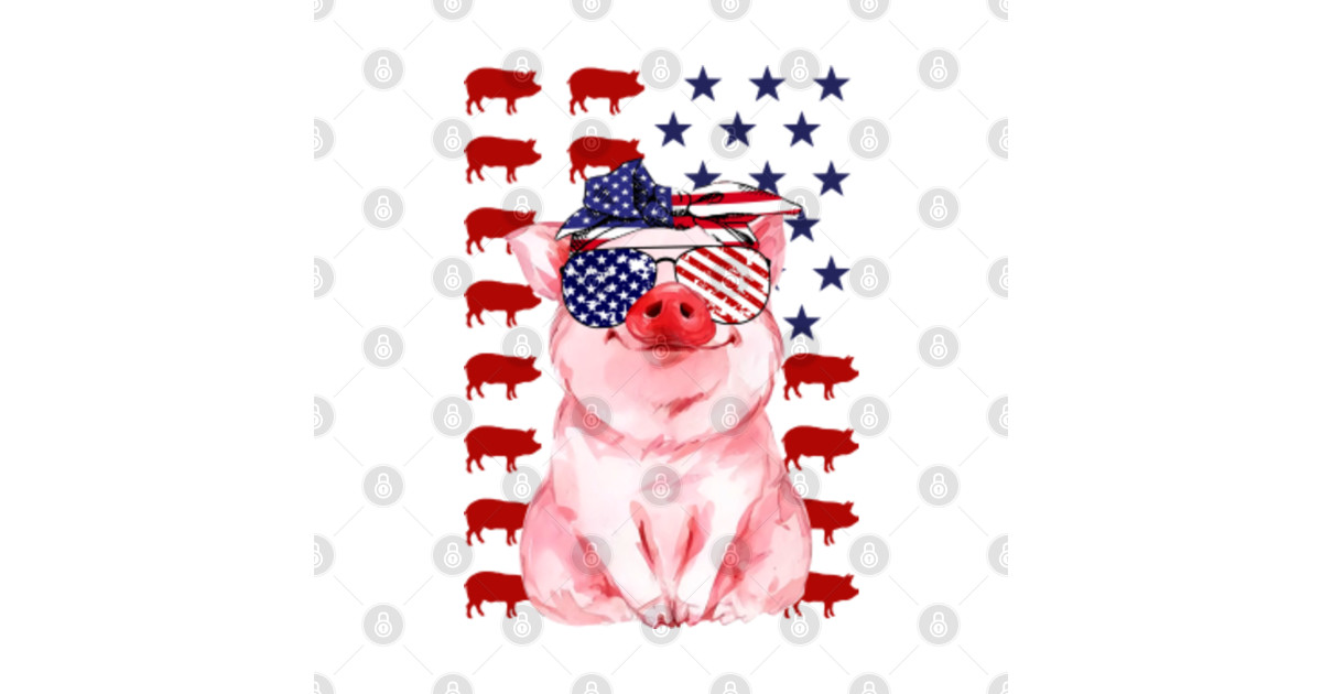 Download Pig American Sunglasses 4th Of July Independence Day - Pig ...