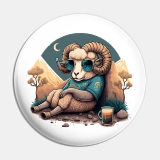 Chilling Aries Pin