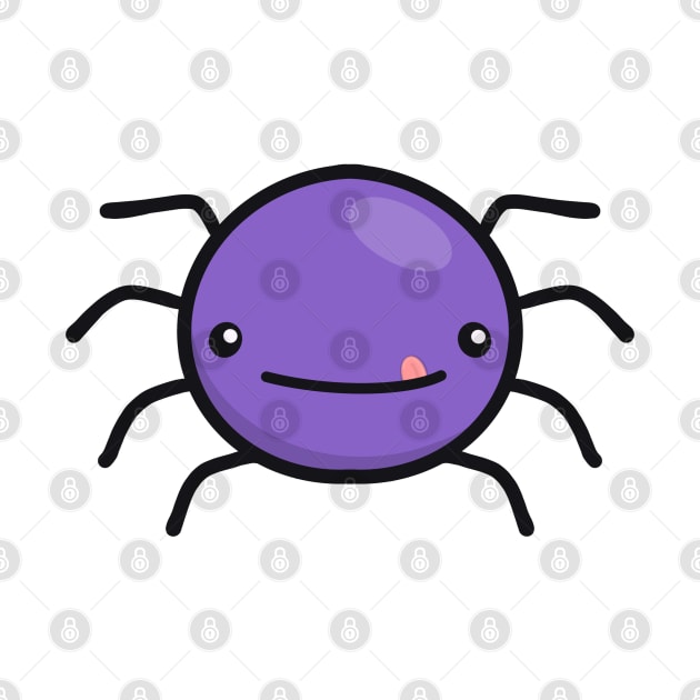 Kawaii Purple Spider by Artmmey