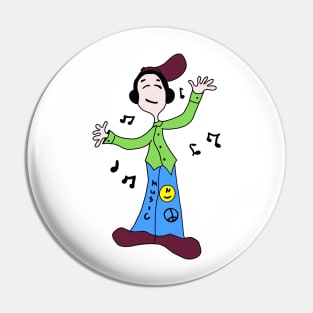 Music Lover Good Mood Peace Chill Pin