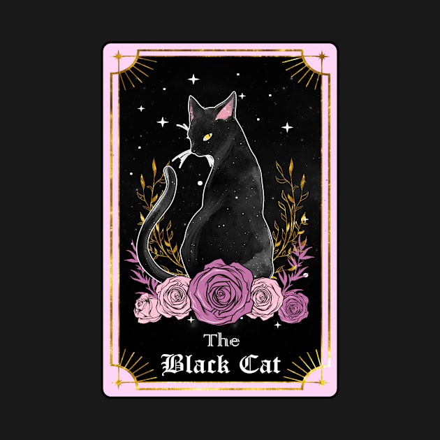 Mystic Black Cat Tarot Card by Kelleh Co. 