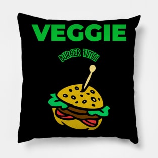 Veggie Burger Time! Pillow