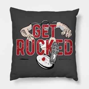 Rugby Get Rucked Comic Pillow