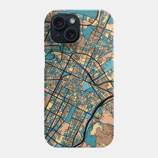 Turin Map Pattern in Mid Century Pastel Phone Case