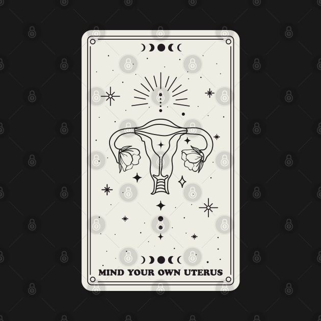 mind your own uterus tarot card by Noureddine Ahmaymou 