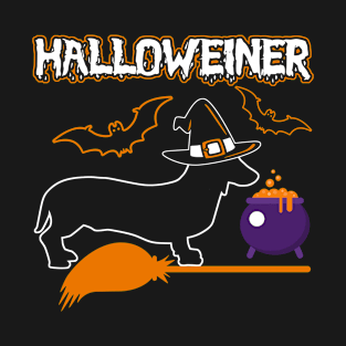 Happy halloweiner halloween costumes wiener dachshund gifts T-Shirt