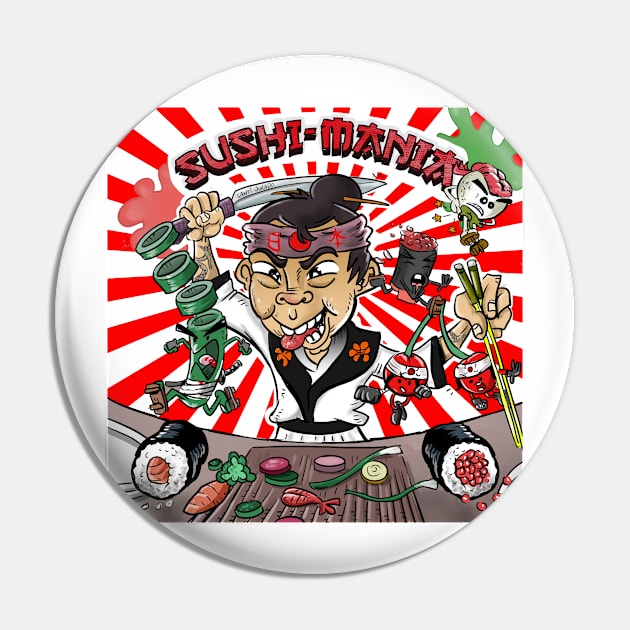 Sushi-Mania Pinball Pin by Pigeon585