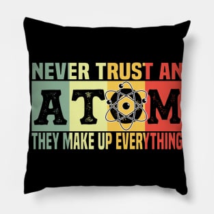 Atom Physics Chemistry Natural Science Vintage Pillow