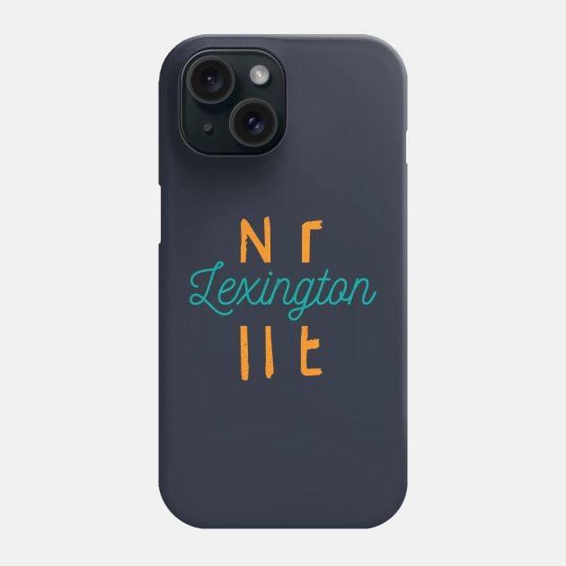 Lexington Nebraska City Typography Phone Case by Commykaze