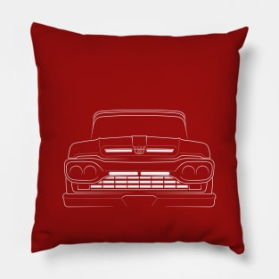 1960 Ford F-100 - front stencil, white Pillow