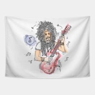 Guitar Lover Design Tapestry