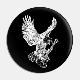 SEEMBO Eagle Playing Guitar Guitarist Musician Music Band Pin