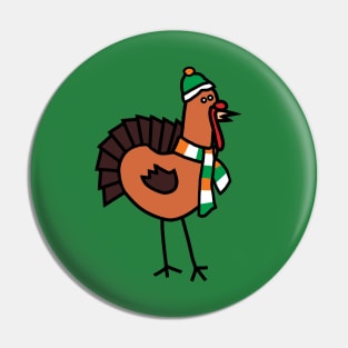 Thanksgiving Turkey on St Patricks Day Pin