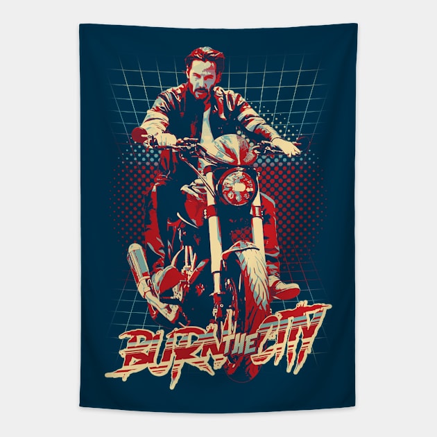 keanu ride pop art Tapestry by willitone