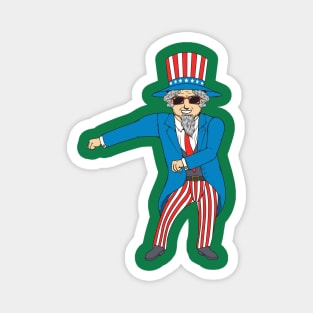 Flossing uncle sam 4th of july desing Magnet