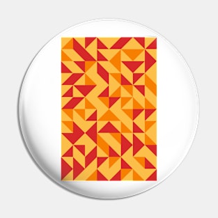 Fire Colored Geometric Pattern - Triangle #10 Pin