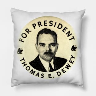 Thomas E Dewey Presidential Campaign Button Pillow