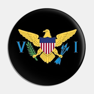 USVI FLAG - Virgin islands Flag Color - STT STX STJ Pin