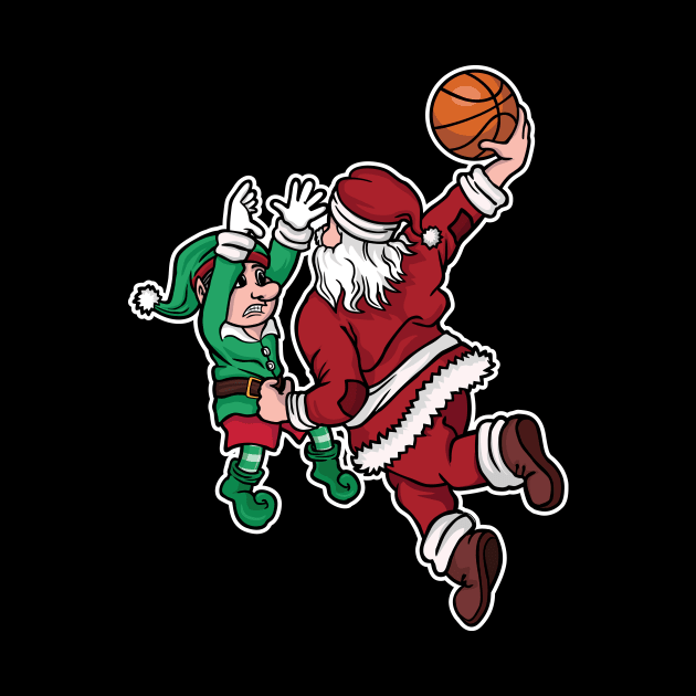 Funny Basketball Player Santa by ThyShirtProject - Affiliate