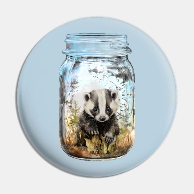 Skunk Baby in a Jar Pin by ginkelmier@gmail.com