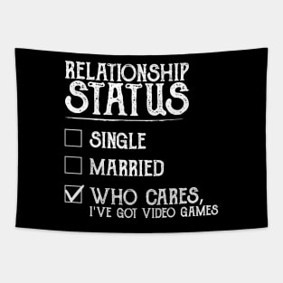 Relationship Status Video Games Funny Tapestry