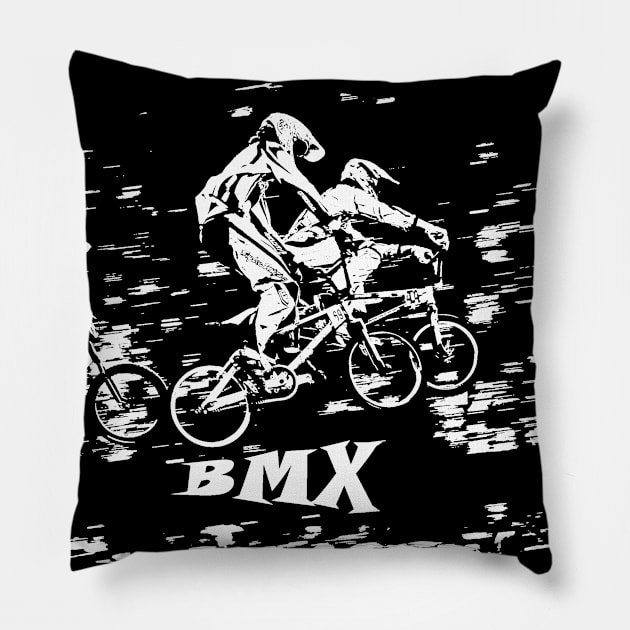 bmx Pillow by rickylabellevie