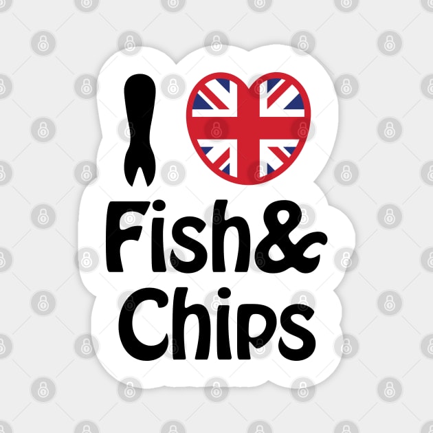 I Heart [Love] Fish & Chips Magnet by tinybiscuits