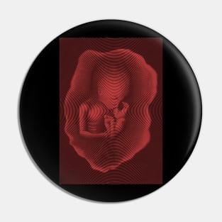 Spiral Betty Fetus Black & Red Pin