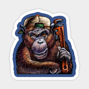 Monkey Wrench Magnet