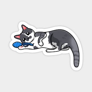 Ash the Cat as a Cute Cartoon Magnet