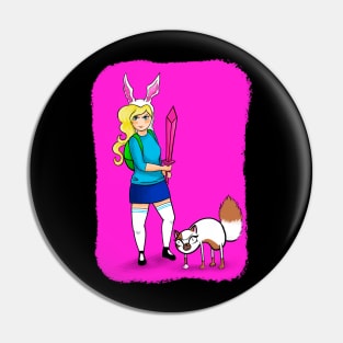 the courageous Fionna and Cake ready for combat Pin