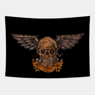 Skulls And Roses Tapestry