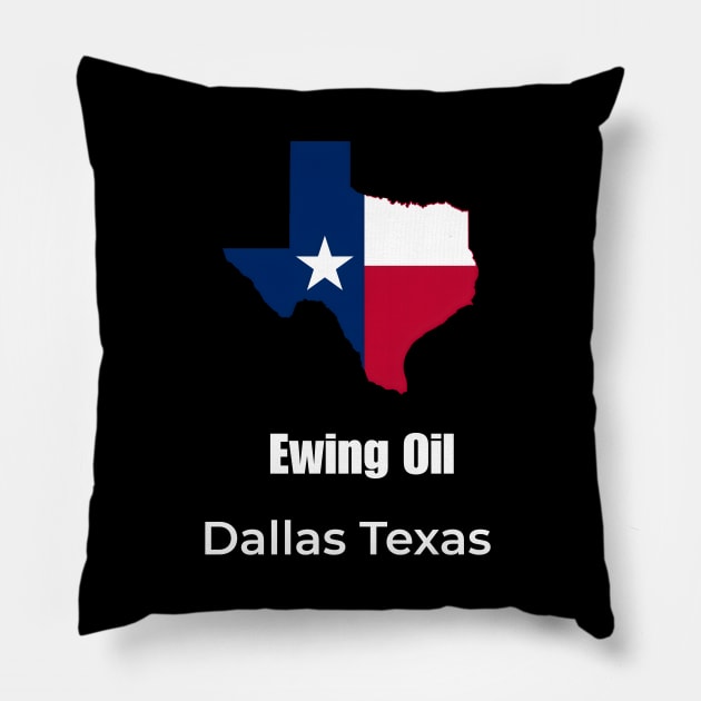 Ewing Oil Company Pillow by r.abdulazis