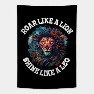 roar like lion - Leo zodiac sign Tapestry