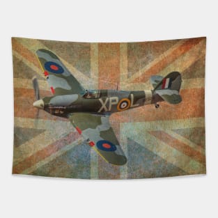 Hawker Hurricane and Union Jack Tapestry