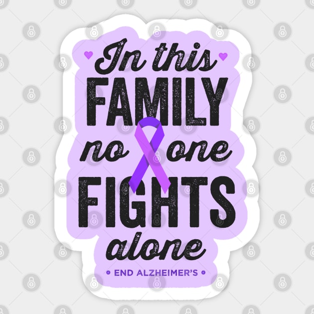 This Family No One Fights Alone Alzheimer's Awareness Tshirt This Family No One Fights Alone Alzheimer's Awareness Tshirt