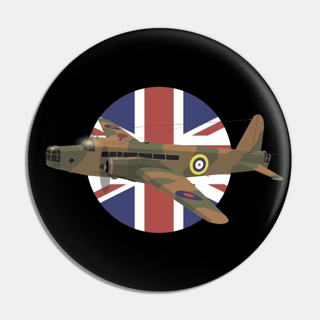 Vickers Wellington British WW2 Airplane Pin by NorseTech