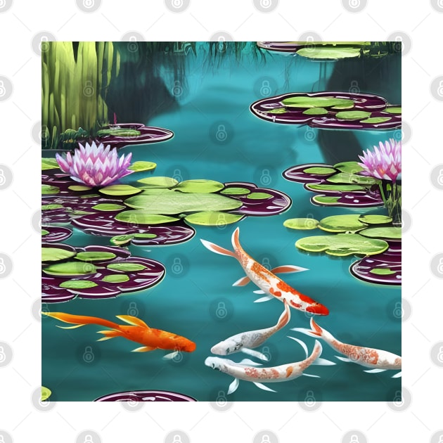 Pretty Koi Pond by BlakCircleGirl