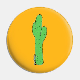 Pastel cactus hug Pin