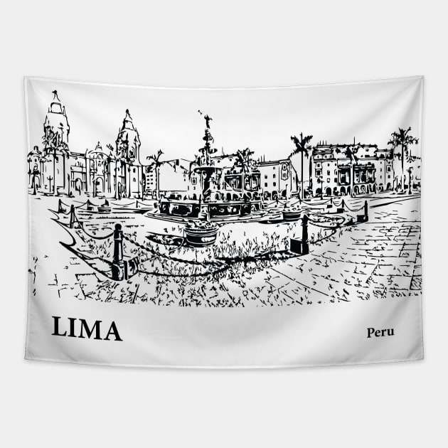 Lima - Peru Tapestry by Lakeric