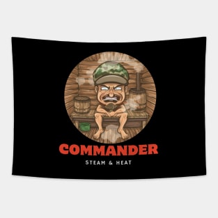 Sauna Commander Sauna Lover Tapestry