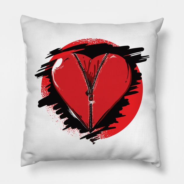 Unzip My Heart Pillow by BamBam