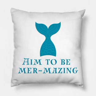 Mermaid club quote cute ocean graphic Pillow